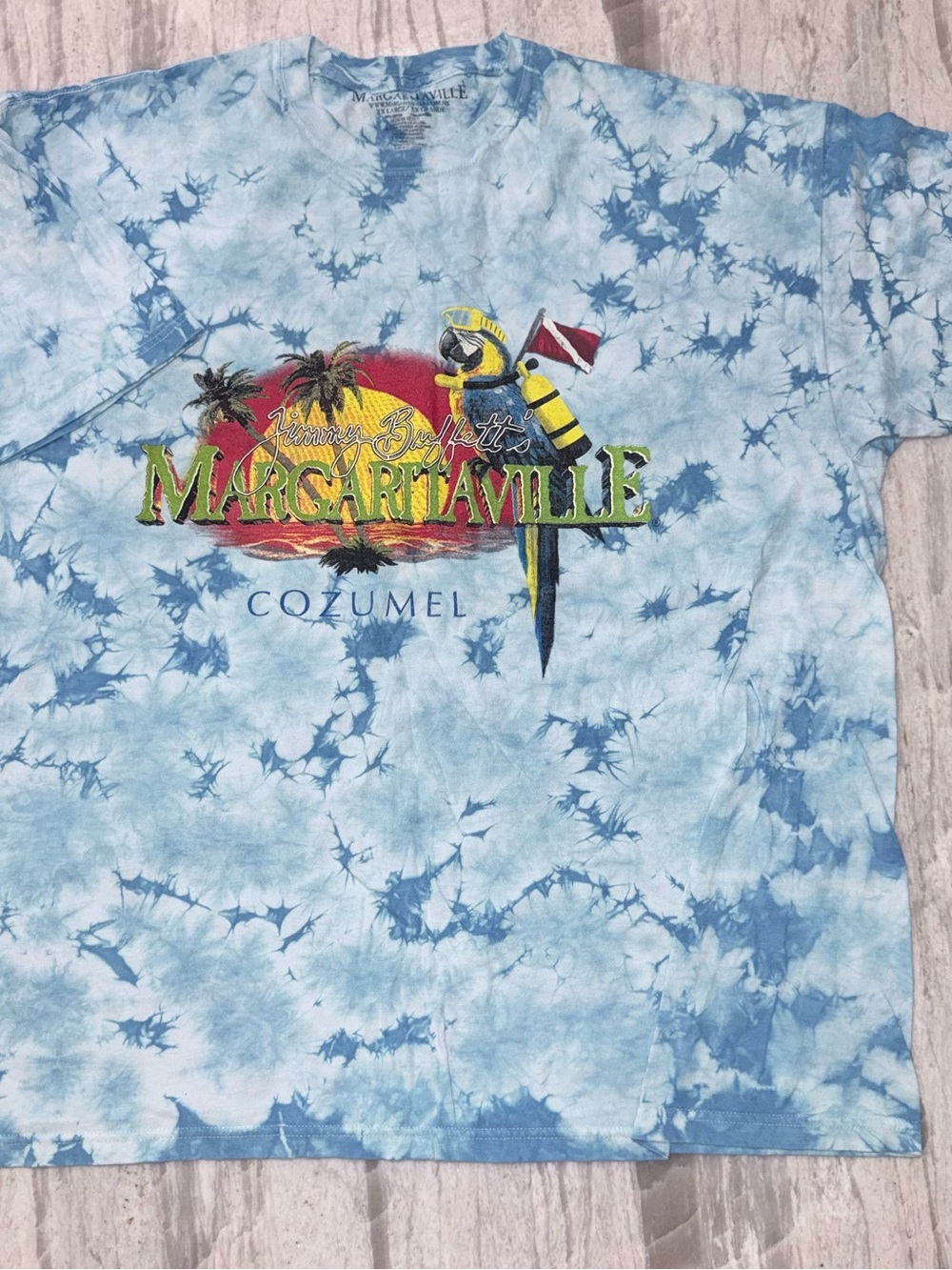 Margaritaville Light Blue Tie-Dye Crewneck Tee